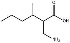 Hexanoic  acid,  2-(aminomethyl)-3-methyl- Structure