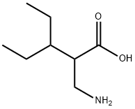 Pentanoic  acid,  2-(aminomethyl)-3-ethyl- Structure