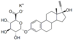 17A-ETHYNYLESTRADIOL 17B-(A-GLUCURONIDE)POTASSIUM Structure