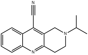 Benzo[b][1,6]naphthyridine-10-carbonitrile,  1,2,3,4-tetrahydro-2-(1-methylethyl)- 구조식 이미지