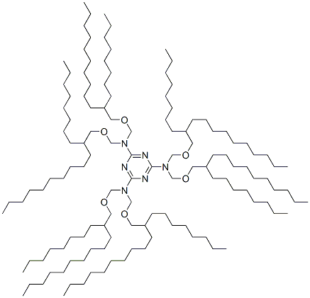 N,N,N',N',N'',N''-hexakis[[(2-octyldodecyl)oxy]methyl]-1,3,5-triazine-2,4,6-triamine  Structure