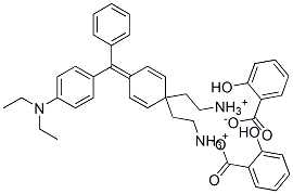 [4-[4-(디에틸아미노)벤즈히드릴리덴]시클로헥사-2,5-디엔-1-일리덴]디에틸암모늄살리실레이트 구조식 이미지