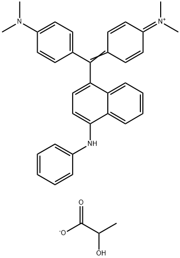 [4-[alpha-(4-anilino-1-naphthyl)-4-(dimethylamino)benzylidene]cyclohexa-2,5-dien-1-ylidene]dimethylammonium lactate 구조식 이미지