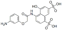 4-[[(3-aminophenoxy)acetyl]amino]-5-hydroxynaphthalene-1,7-disulphonic acid Structure