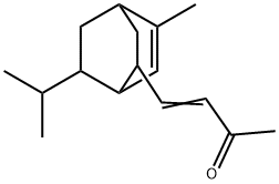 4-[7-isopropyl-5-methylbicyclo[2.2.2]oct-5-en-2-yl]-3-buten-2-one 구조식 이미지