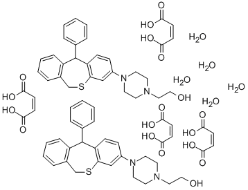 1-Piperazineethanol, 4-(6,11-dihydro-11-phenyldibenzo(b,e)thiepin-3-yl )-, (Z)-2-butenedioate, hydrate (2:4:5) Structure