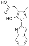 1-(2-Benzothiazolyl)-5-hydroxy-3-methyl-1H-pyrazole-4-acetic acid Structure