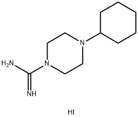 4-CYCLOHEXYLPIPERAZINE-1-CARBOXIMIDAMIDE HYDROIODIDE Structure