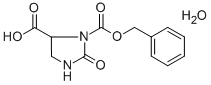 3-[(Benzyloxy)carbonyl]-2-oxoimidazolidine-4-carboxylic acid hydrate Structure
