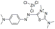 5-(dimethylamino)-2-[[4-(dimethylamino)phenyl]azo]-3-methyl-1,3,4-thiadiazolium trichlorozincate(1-) 구조식 이미지