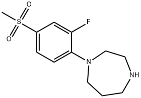 1-[2-FLUORO-4-(METHYLSULFONYL)PHENYL]-1,4-DIAZEPANE
 Structure
