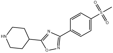 4-{3-[4-(METHYLSULFONYL)PHENYL]-1,2,4-OXADIAZOL-5-YL}PIPERIDINE
 Structure