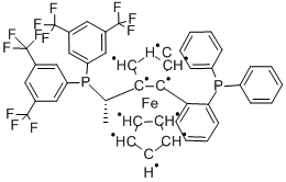 (S)-1-{(S)-2-[2-(DIPHENYLPHOSPHINO)PHENYL]-FERROCENYL}ETHYLBIS[3,5-BIS-(TRIFLUOR 구조식 이미지