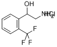 2-AMINO-1-(2-TRIFLUOROMETHYL-PHENYL)-ETHANOL HCL 구조식 이미지