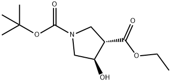 (3S,4R)-1-tert-butyl 3-ethyl 4-hydroxypyrrolidine-1,3-dicarboxylate Structure
