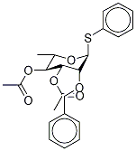 Phenyl 3,4-Di-O-acetyl-α-O-benzyl-1-thio-α-L-rhamnopyranoside 구조식 이미지