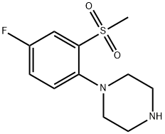 1-[4-FLUORO-2-(METHYLSULFONYL)PHENYL]PIPERAZINE
 Structure