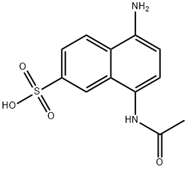 8-acetamido-5-aminonaphthalene-2-sulfonic acid Structure