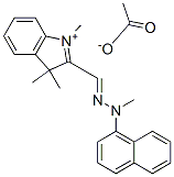 1,3,3-trimethyl-2-[(methyl-2-naphthylhydrazono)methyl]-3H-indolium acetate 구조식 이미지