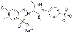 6-chloro-4-[[4,5-dihydro-3-methyl-5-oxo-1-(4-sulphophenyl)-1H-pyrazol-4-yl]azo]toluene-3-sulphonic acid, barium salt 구조식 이미지