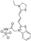 2-[3-(3-ethylthiazolidin-2-ylidene)prop-1-enyl]-3-[2-[(methylsulphonato)amino]-2-oxoethyl]benzothiazolium Structure