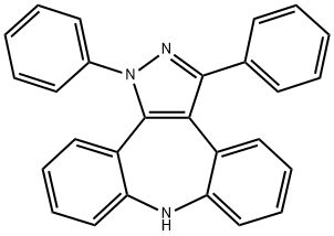 1,8-디하이드로-1,3-디페닐디벤조(b,f)피라졸로(3,4-d)아제핀 구조식 이미지