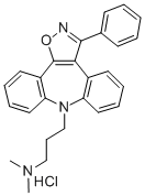 (gamma-Dimethylaminopropyl)-8 phenyl-3 (dibenzo(b,f)isoxazolo(4,5-d))  8H azepine chlorhydrate Structure