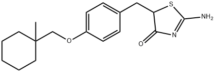 2-aMino-5-[[4-[(1-Methylcyclohexyl)Methoxy]phenyl]Methyl]-4(5H)-thiazolone 구조식 이미지