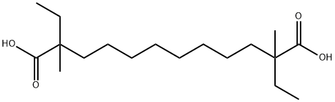 Dodecanedioic acid, 2,11-diethyl-2,11-dimethyl- 구조식 이미지