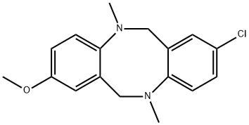 2-CHLORO-8-METHOXY-5,11-DIMETHYL-5,6,11,12-TETRAHYDRO-DIBENZO[B,F][1,5]DIAZOCINE 구조식 이미지