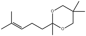 2,5,5-trimethyl-2-(4-methyl-3-pentenyl)-1,3-dioxane 구조식 이미지