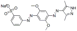 sodium 3-[[4-[(3,5-dimethyl-1H-pyrazol-4-yl)azo]-2,5-dimethoxyphenyl]azo]benzenesulphonate Structure