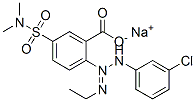 sodium 2-[3-(3-chlorophenyl)-1-ethyltriazen-2-yl]-5-[(dimethylamino)sulphonyl]benzoate 구조식 이미지