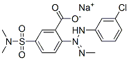 sodium 2-[3-(3-chlorophenyl)-1-methyltriazen-2-yl]-5-[(dimethylamino)sulphonyl]benzoate 구조식 이미지