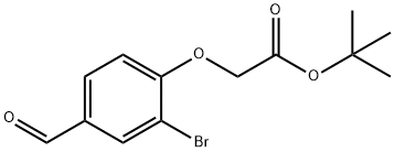 (2-브로모-4-포르밀-페녹시)-아세트산tert-부틸에스테르 구조식 이미지