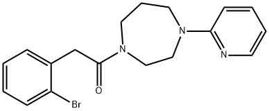 2-(2-BROMO-PHENYL)-1-(4-PYRIDIN-2-YL-[1,4]DIAZEPAN-1-YL)-ETHANONE Structure