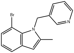 7-BROMO-2-METHYL-1-PYRIDIN-3-YLMETHYL-1H-INDOLE 구조식 이미지