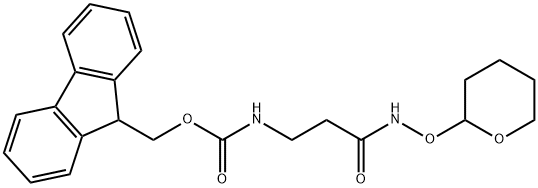 N-(2H-3,4,5,6-TETRAHYDROPYRAN-2-YLOXY)-3-[(FLUOREN-9-YLMETHOXY)CARBONYLAMINO]PROPANAMIDE 구조식 이미지