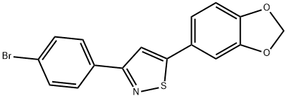 5-(BENZO[D][1,3]DIOXOL-5-YL)-3-(4-BROMOPHENYL)ISOTHIAZOLE Structure