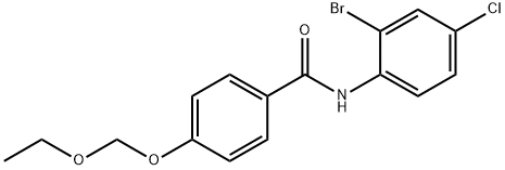 N-(2-BROMO-4-CHLOROPHENYL)-4-(ETHOXYMETHOXY)BENZAMIDE Structure