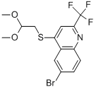 6-BROMO-4-(2,2-DIMETHOXYETHYLTHIO)-2-(TRIFLUOROMETHYL)QUINOLINE Structure