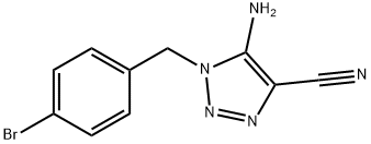 5-AMINO-1-(4-BROMOBENZYL)-1H-1,2,3-TRIAZOLE-4-CARBONITRILE 구조식 이미지