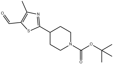 TERT-BUTYL 4-(5-FORMYL-4-METHYL-1,3-THIAZOL-2-YL)PIPERIDINE-1-CARBOXYLATE 구조식 이미지