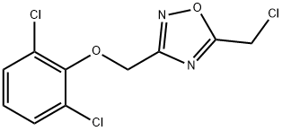 5-(클로로메틸)-3-[(2,6-디클로로페녹시)메틸]-1,2,4-옥사디아졸 구조식 이미지