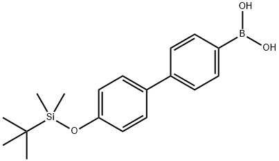 4-[4-(трет-Бутилдиметилсилилокси)фенил]фенилбороновая кислота структурированное изображение