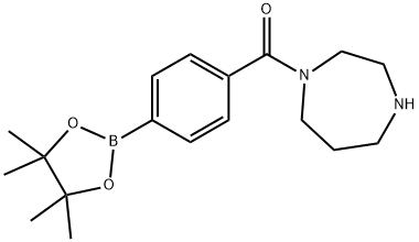 [1,4]DIAZEPAN-1-YL-[4-(4,4,5,5-TETRAMETHYL-[1,3,2]DIOXABOROLAN-2-YL)-PHENYL]-METHANONE 구조식 이미지