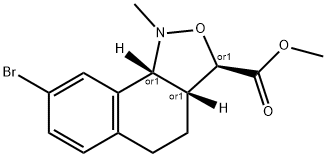 8-BROMO-1-METHYL-1,3,3A,4,5,9B-HEXAHYDRO-NAPHTHO[1,2-C]ISOXAZOLE-3-CARBOXYLICACID메틸에스테르 구조식 이미지