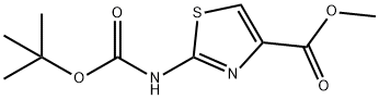 2-TERT-BUTOXYCARBONYLAMINOTHIAZOLE-4-CARBOXYLIC ACID METHYL ESTER 구조식 이미지