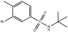 N-T-BUTYL 3-BROMO-4-METHYLBENZENESULFONAMIDE Structure