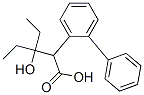 알파-(1-에틸-1-히드록시프로필)-비페닐아세트산,(-)- 구조식 이미지
